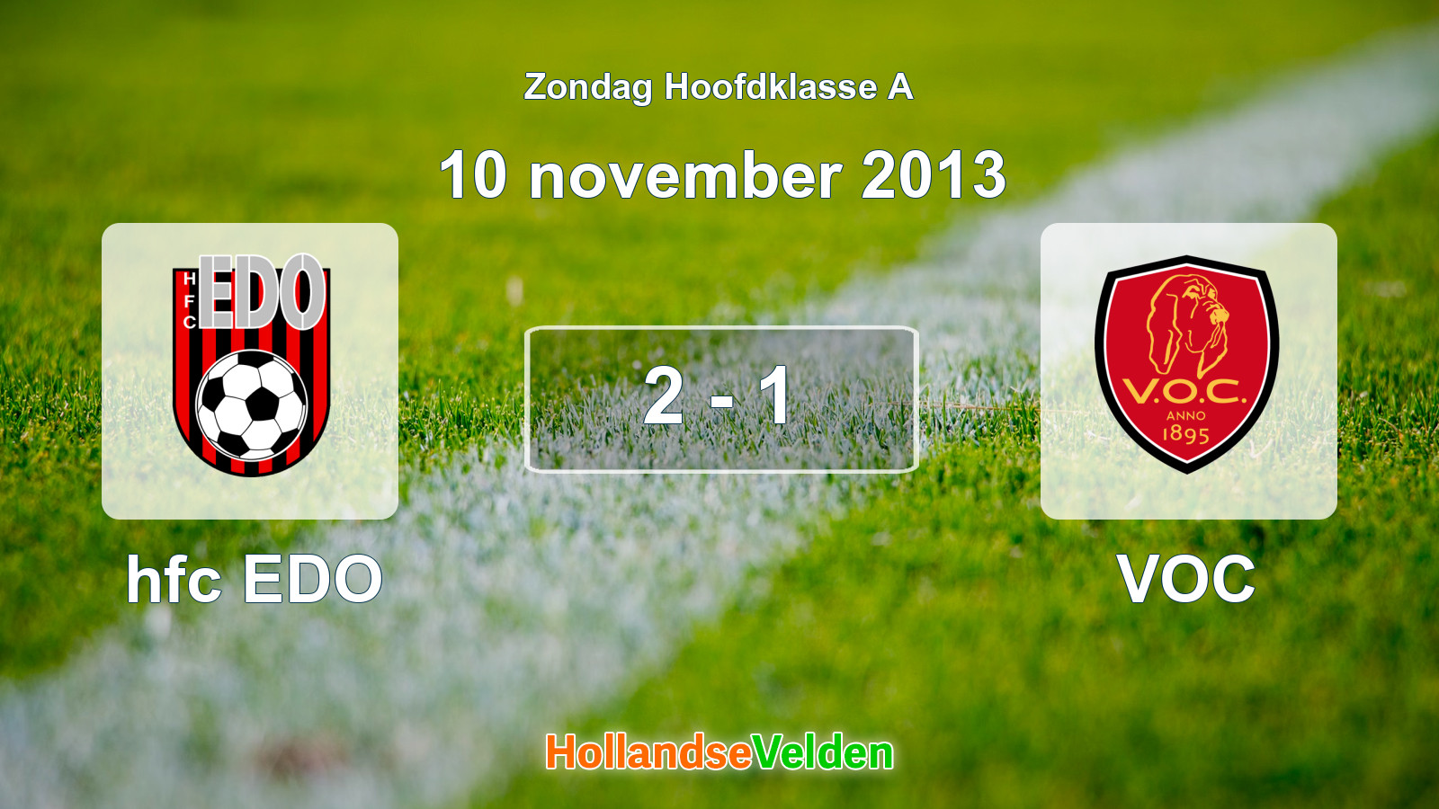 Gespeelde wedstrijd: hfc EDO - VOC 2 - 1 (10 november 2013)