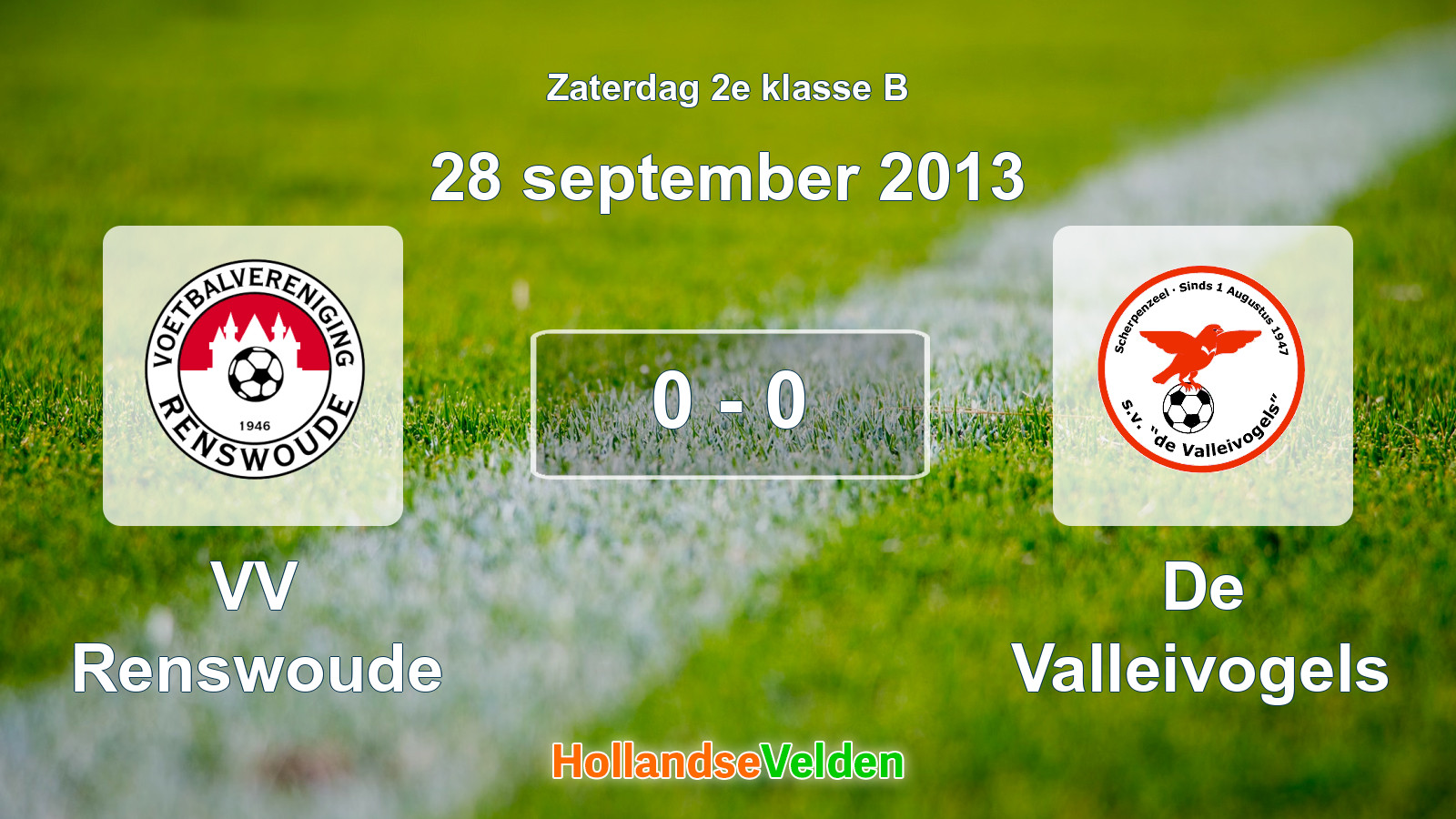 Gespeelde wedstrijd: VV Renswoude - De Valleivogels 0 - 0 (28 september 2013)