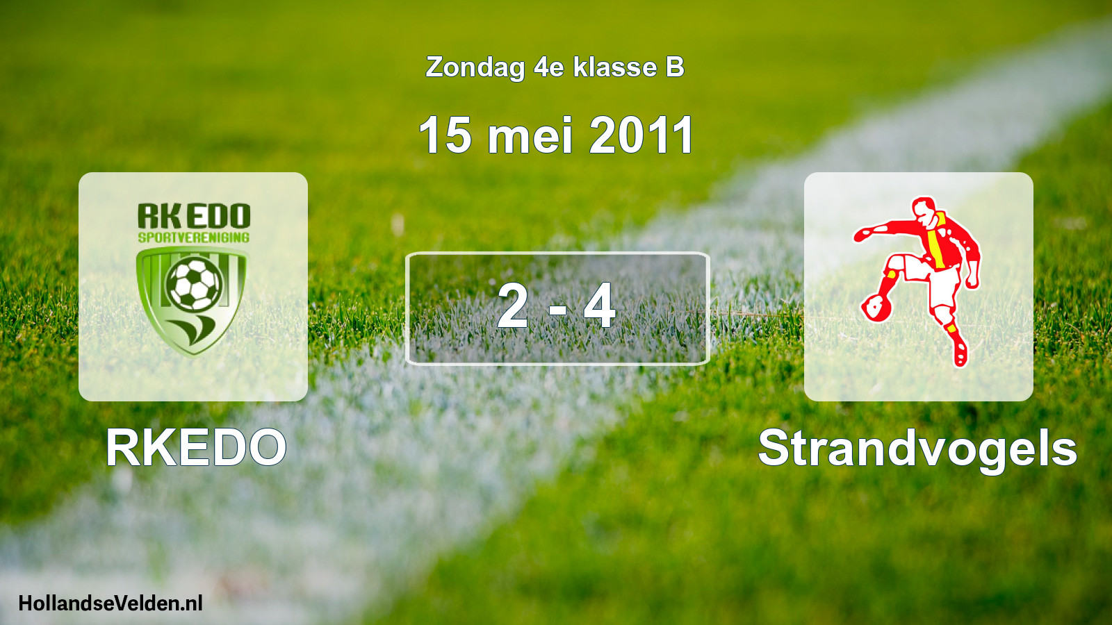 Gespeelde wedstrijd: RKEDO - Strandvogels 2 - 4 (15 mei 2011)