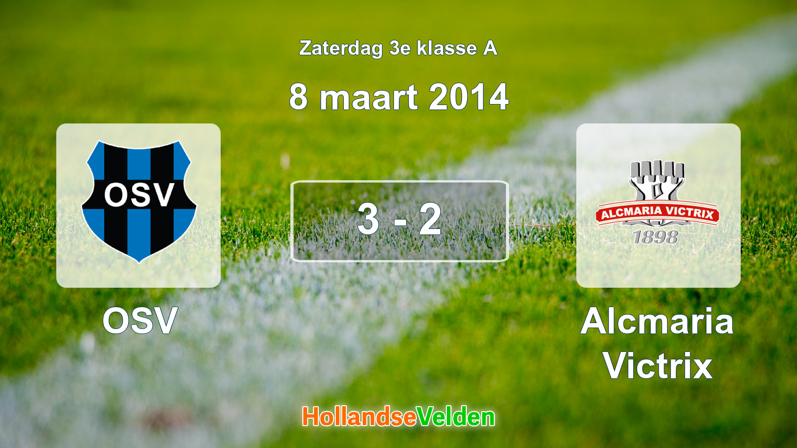 Gespeelde wedstrijd: OSV - Alcmaria Victrix 3 - 2 (8 maart 2014)
