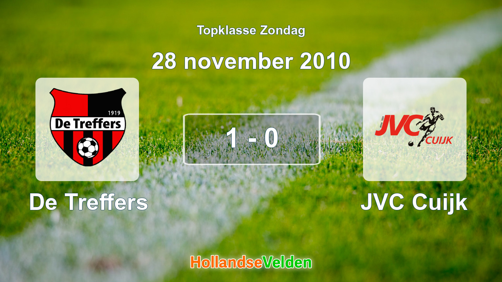 Gespeelde wedstrijd: De Treffers - JVC Cuijk 1 - 0 (28 november 2010)